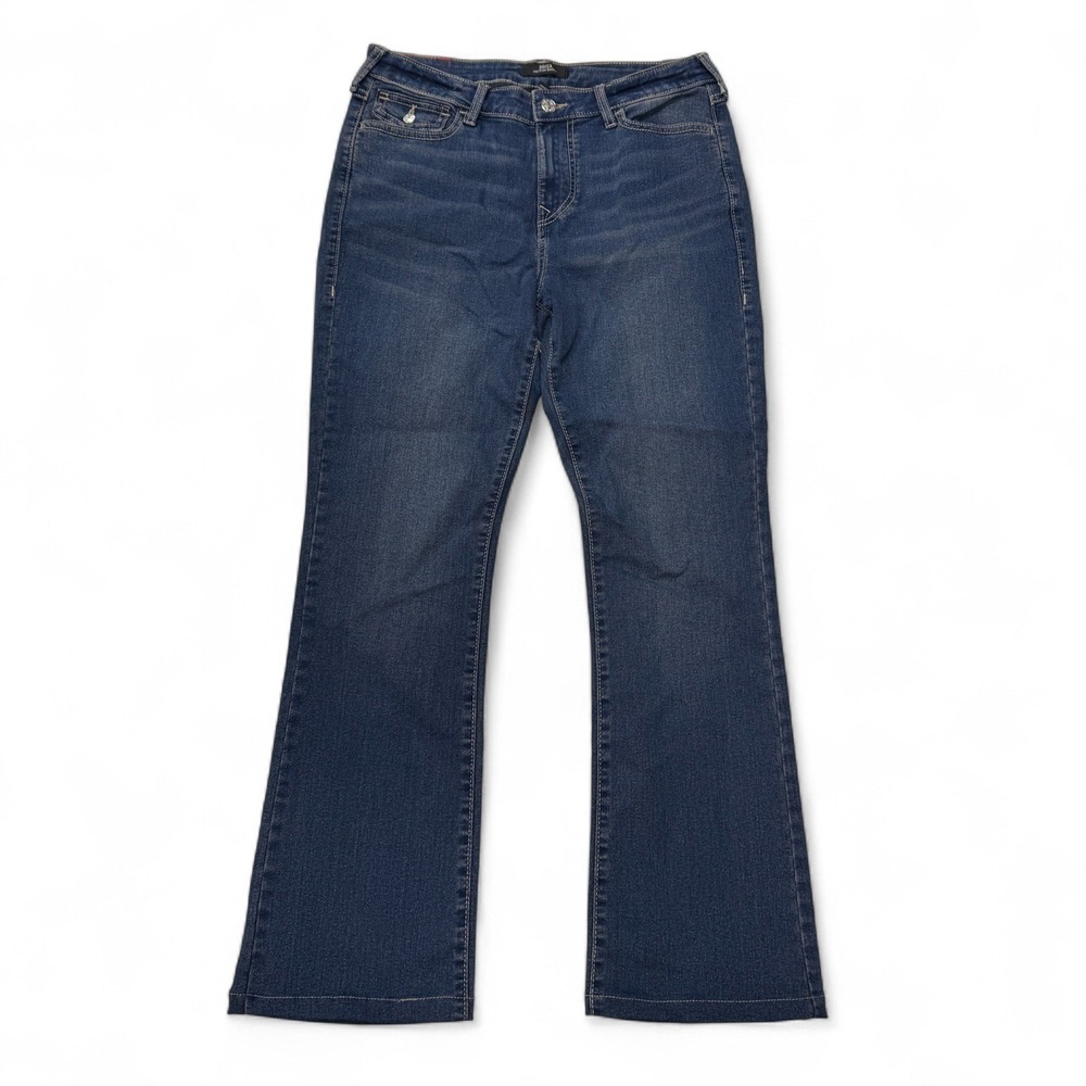 True Religion BECCA Mid Rise Bootcut Jeans Womens Size 31 Blue Denim NWT